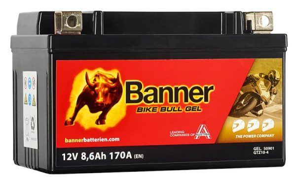 Banner Bike Bull GEL motorkerékpár akku 12V 8,6 Ah 170A YTZ10-S Banner Bike Bull GEL motorkerékpár akku 12V 8,6 Ah 170A YTZ10-S
